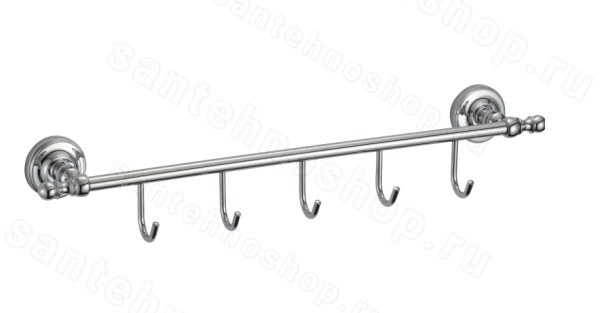 Планка на пять крючков Ganzer GZ31075 хром