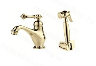 Смеситель для раковины Ganzer GZ77051E золото