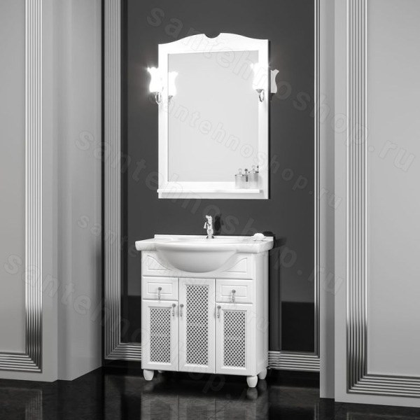 Комплект мебели Opadiris Тибет 75 белый матовый