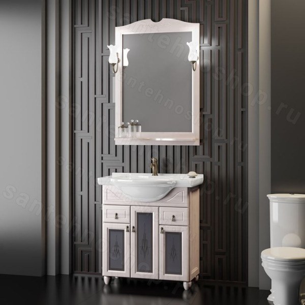 Комплект мебели Opadiris Тибет 75 витраж беленый бук