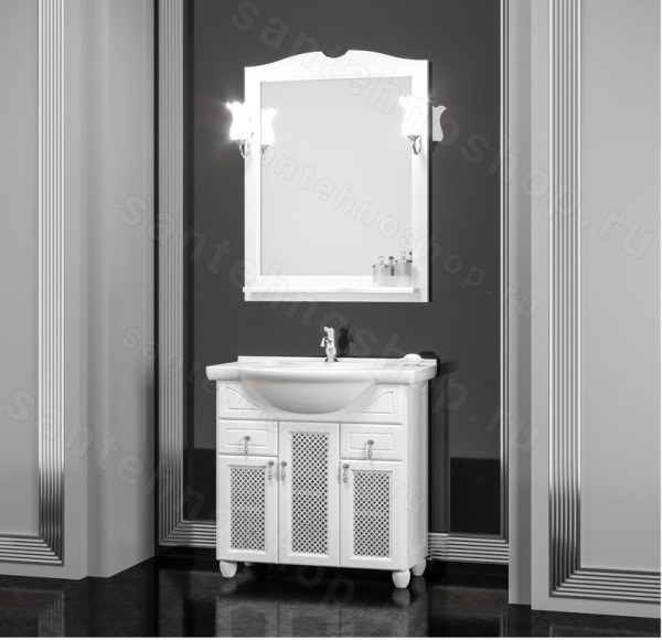 Комплект мебели Opadiris Тибет 85 белый матовый