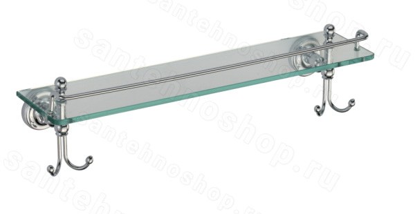 Полка с крючками Ganzer GZ31007 хром