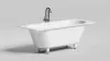 Ванна из искусственного камня Salini Ornella Axis Kit 180x80 S-Sense глянцевая