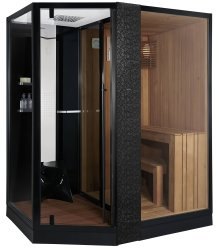 Душевая кабина Orans SR-89103 RS BLACK LH 180x130 с интегрированной сауной