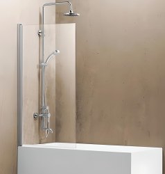 Шторка на ванну Vincea VSB-11800CL 80x140, хромированный профиль