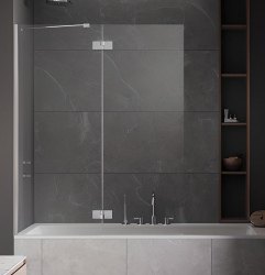 Шторка на ванну Radaway Essenza II PND 140x150, профиль хромированный