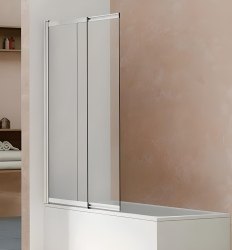 Шторка на ванну Vincea VSB-1E100CL 100x145, хромированный профиль