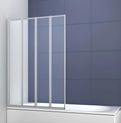 Шторка на ванну Vincea VSB-31100CL 100x140, хромированный профиль