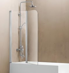 Шторка на ванну Vincea VSB-12114CL 114x140, хромированный профиль