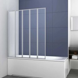 Шторка на ванну Vincea VSB-32120CL 120x140, хромированный профиль