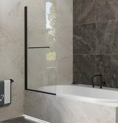 Шторка на ванну Veconi Palau PL79B-70-01-C4 70x150, черный профиль