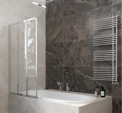Шторка на ванну Veconi Palau PL-73L 120x150, хромированный профиль