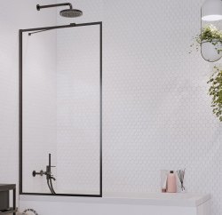 Шторка на ванну Radaway Idea Black PNJ II Frame 50x150, профиль черный
