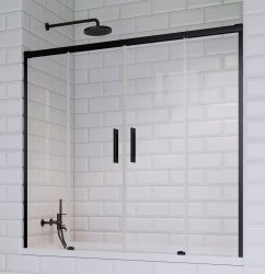 Шторка на ванну Radaway Idea Black PN DWD 170x150, профиль черный