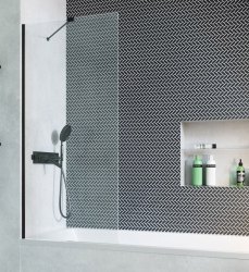 Шторка на ванну Radaway Modo Black PNJ 100x150, профиль черный