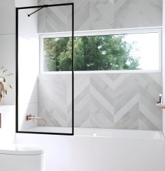 Шторка на ванну Radaway Modo Black PNJ Frame 90x150, профиль черный