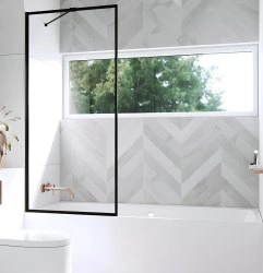 Шторка на ванну Radaway Modo Black PNJ Frame 90x150, профиль черный