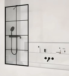 Шторка на ванну Radaway Modo Black PNJ Factory 60x150, профиль черный