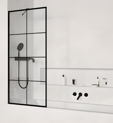 Шторка на ванну Radaway Modo Black PNJ Factory 90x150, профиль черный
