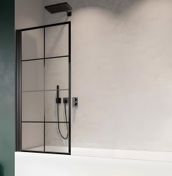 Шторка на ванну Radaway Nes Black PNJ I Factory 70x150, профиль черный