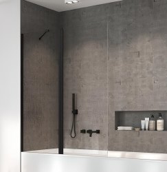 Шторка на ванну Radaway Nes Black PND II 100x150, профиль черный