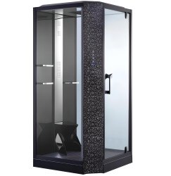 Душевая кабина Orans SR-89101RS Black 100x100 с гидромассажем и хамамом