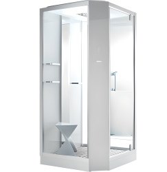 Душевая кабина Orans SR-89101RS White 100x100 с гидромассажем и хамамом