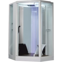 Душевая кабина Orans SR-89106S White 130x130 с гидромассажем и хамамом