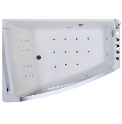 Акриловая ванна Orans BT-65109 L 170x120 с аэро и гидромассажем, угловая