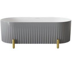 Акриловая ванна Black&White SB310 Grey 170x78, отдельностоящая серого цвета