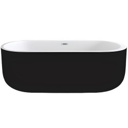 Акриловая ванна Black & White SB109 Black 170x80, отдельностоящая, черная
