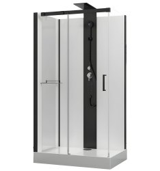 Душевая кабина Black & White G8708 110x80 с гидромассажем