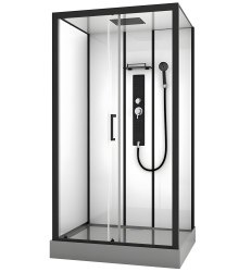 Душевая кабина Black & White G8008 115x90 с гидромассажем