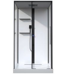 Душевая кабина Black & White G8037 110x80 с гидромассажем