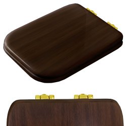 Сидение для унитаза Kerasan Waldorf 418740, фурнитура золото