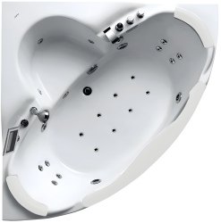 Акриловая ванна Gemy G9025 II K 155x155 с гидро и аэромассажем