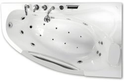 Акриловая ванна Gemy G9046 II K R 170x100 с гидро и аэромассажем