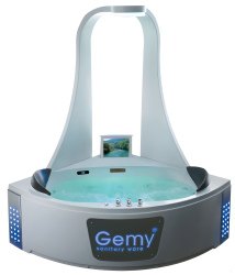 Акриловая ванна Gemy G9069 O 150x150 с гидромассажем и аэромассажем