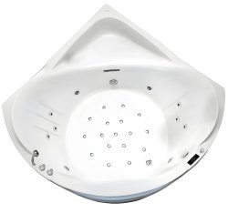 Акриловая ванна Gemy G9247 K 165x165 с гидромассажем и аэромассажем