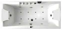 Акриловая ванна Gemy G9076 K 175x80 с аэромассажем и гидромассажем