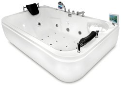 Акриловая ванна Gemy G9085 O L 180x115 с аэромассажем и гидромассажем