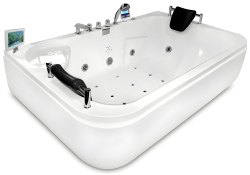 Акриловая ванна Gemy G9085 O R 180x115 с аэромассажем и гидромассажем