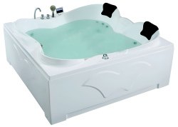 Акриловая ванна Gemy G9089 O R 187x187 с аэромассажем и гидромассажем