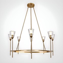 Подвесная люстра Imperiumloft Torche De Verre Round Chandelier 8 40.1551