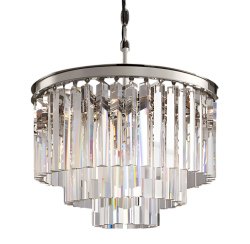 Подвесная люстра Imperiumloft Rh 1920S Odeon Clear Glass Fringe 40.1539