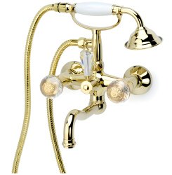 Смеситель для ванны с душем Boheme Flora 293-FL, золото