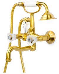 Смеситель для ванны Boheme Camelia 313 с душем, бронза