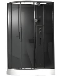 Душевая кабина Timo Premium Ilma-902 R B Black 120x80 с верхним душем