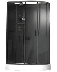 Душевая кабина Timo Premium Ilma-902 L B Black 120x80 с верхним душем