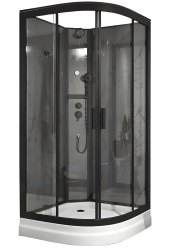 Душевая кабина Timo Premium Ilma-909 B Black 90x90 с верхним душем